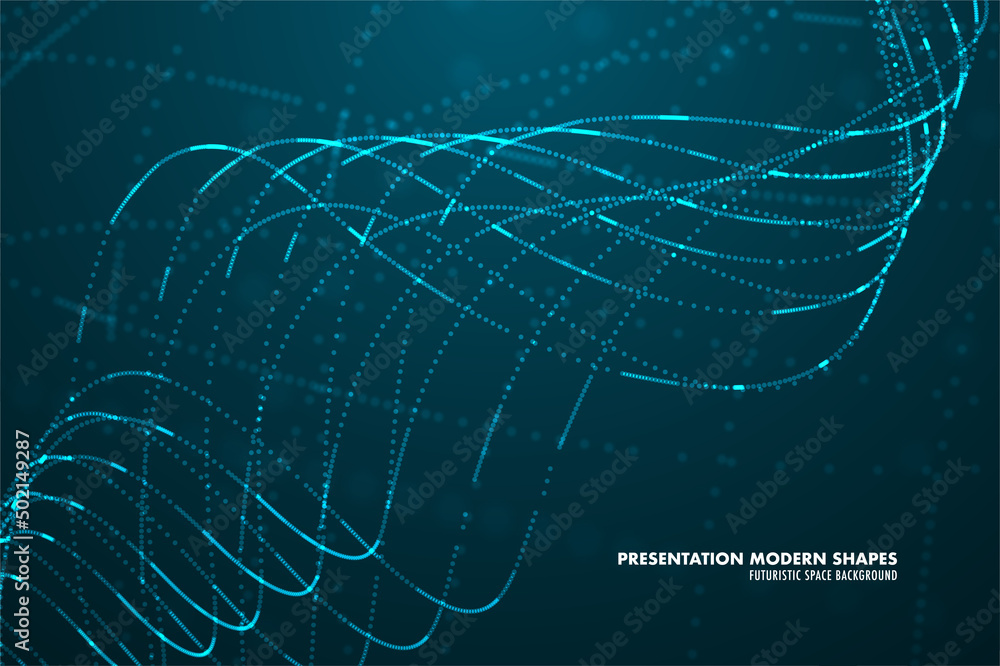 Obraz premium Particles liquid dynamic flow