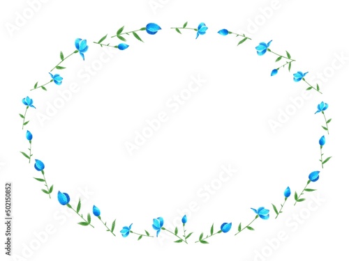 青い花のフレーム