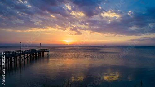 sunset over the bay 