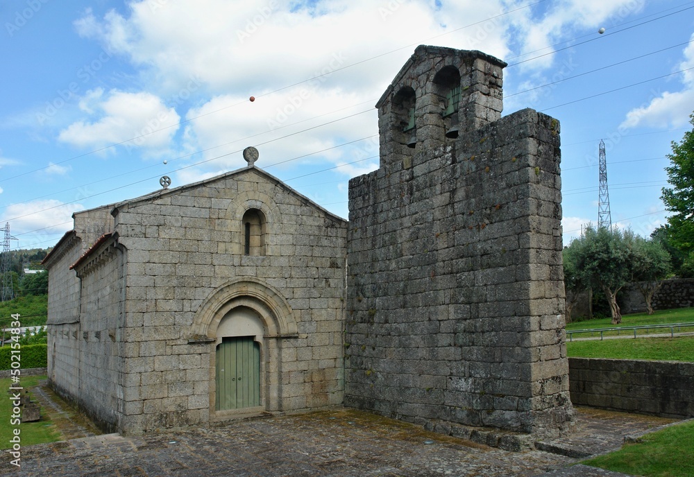 Old traditional stone church in Santo Tiro, Norte - Portugal 