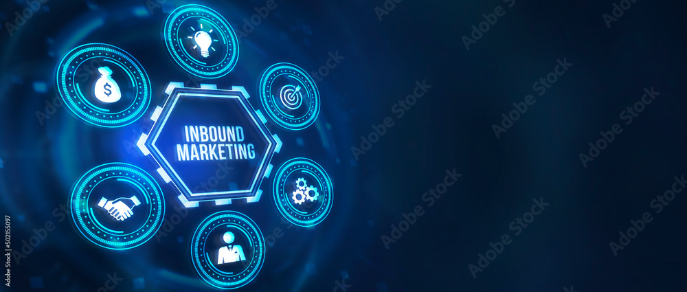 Internet, business, Technology and network concept. Inbound marketing. 3d illustration. Internet, business, Technology and network concept. Inbound marketing. 3d illustration.