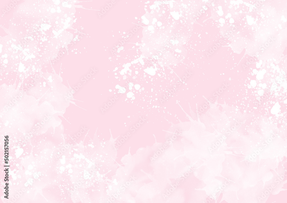 Watercolor Abstract pink background. Multicolor illustration. Pink and white watercolor colorful blots and splashes