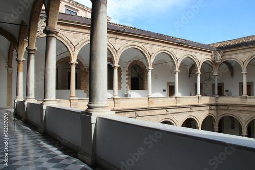 Bilde på lerret norman palace (actual parliament) in palermo in sicily in italy