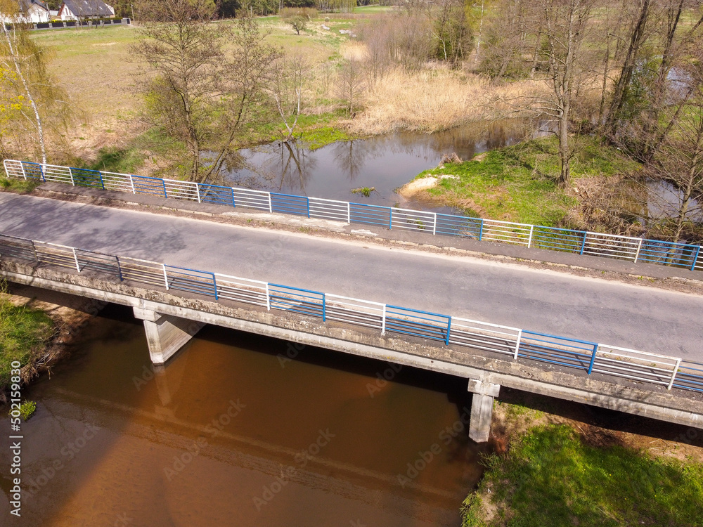 Road bridge over a small river.