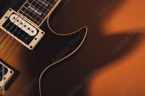 Studio shot of retro styled electric guitar