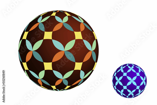 Sphere with abstract orname...