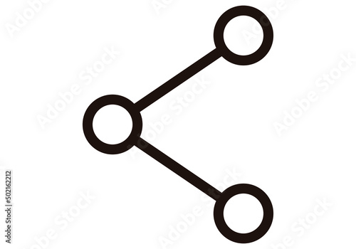 Icono de compartir contenido en redes sociales. 