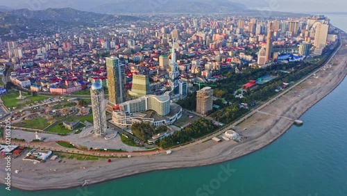 Wallpaper Mural Aerial – Sunny Cityscape Of Batumi Among Black Sea Expanse Torontodigital.ca