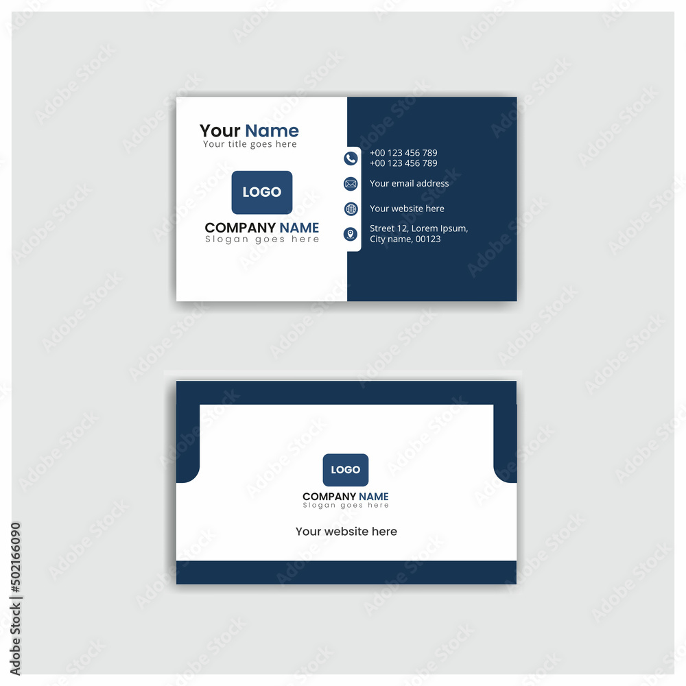 Minimal, Clean, and Modern business card design template Minimal, Clean, and Modern business card design template
