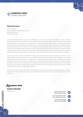 Corporate letterhead design template