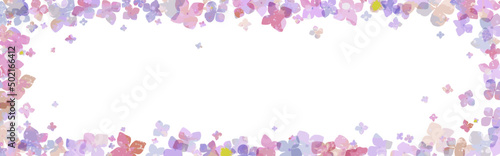 紫陽花の花のイラストのフレーム素材 © hippe