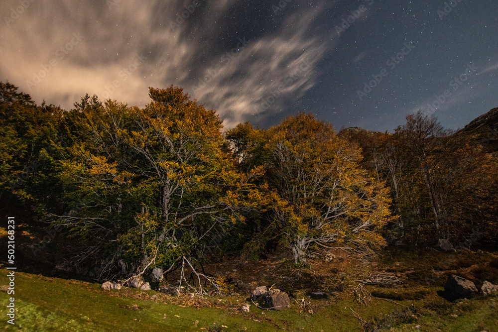 Fototapeta premium Night sky in the Lunada Valley.