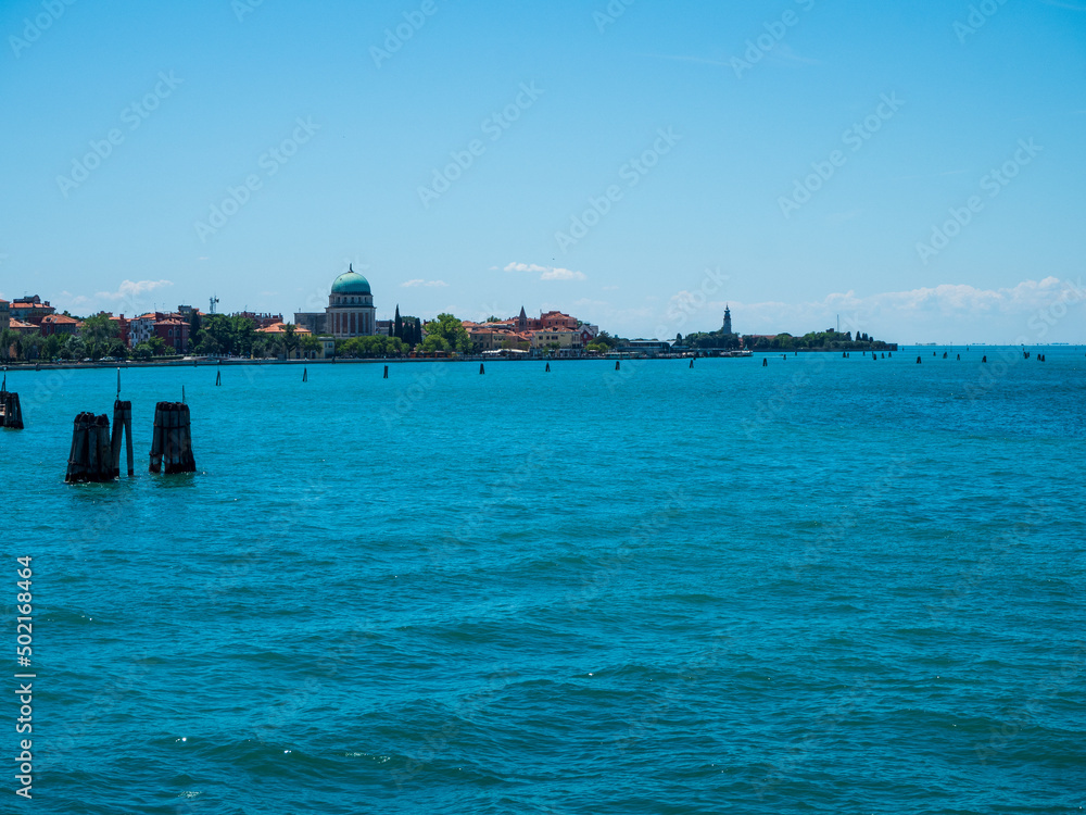 Basilica di Sant Elena Imperatrice, view from the Venetian lagoon. Basilica di Sant Elena Imperatrice, view from the Venetian lagoon.