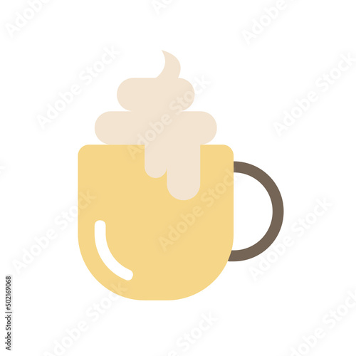 Capuccino , Coffee flat icon.
