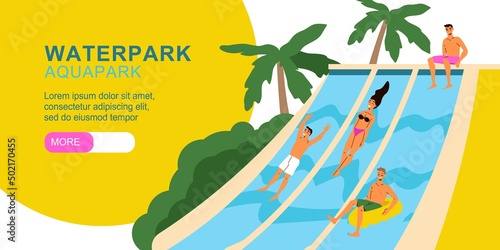 Aquapark Banner Flat