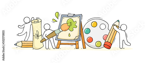 art class with working little people.