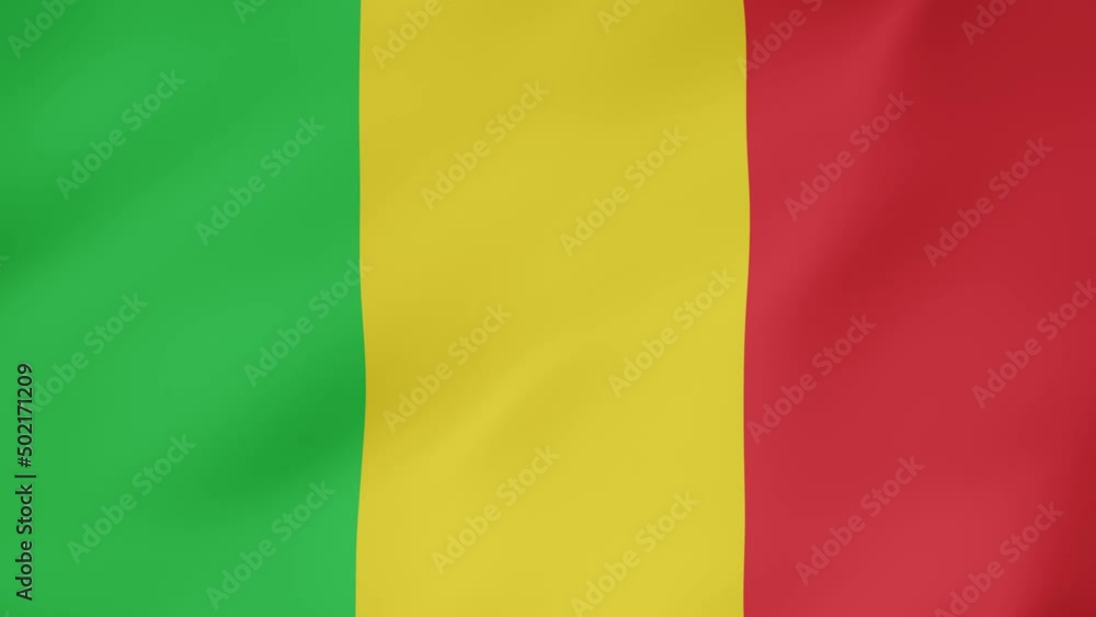 Bandera animada, Mali. 4K Bandera animada, Mali. 4K
