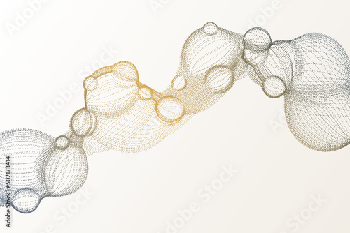 Science gradient bubble particles decorative design background in futuristic style
