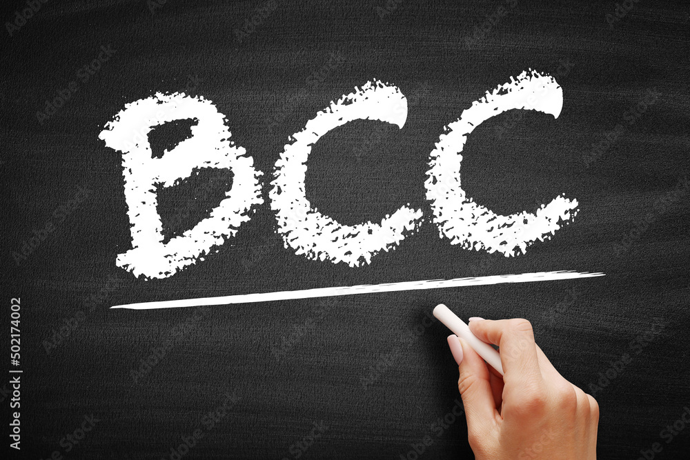 BCC Blind Carbon Copy allows the sender of a message to conceal the BCC Blind Carbon Copy allows the sender of a message to conceal the