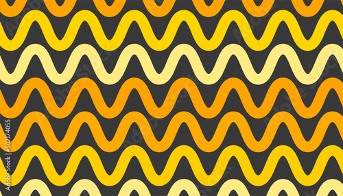 Pasta yellow abstract banner with wavy lines