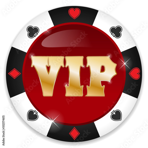 Casino chip. Vector poker casino chip.