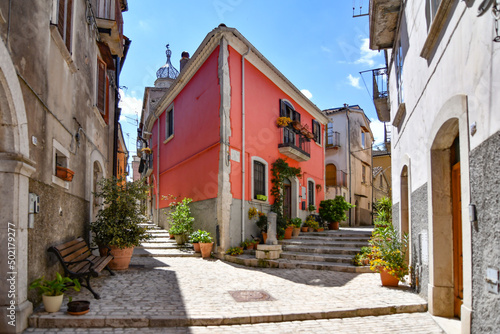 A narrow street in Sepino, a small village in Molise region, Italy. © Giambattista
