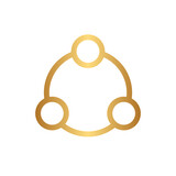 Share icon with gold gradient