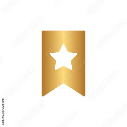 Bookmark star icon with gold gradient