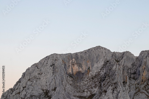 ridge of mount anboto in the natural park of urkiola in the basque country