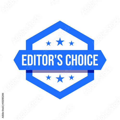Editors choice rating application icon label design vector