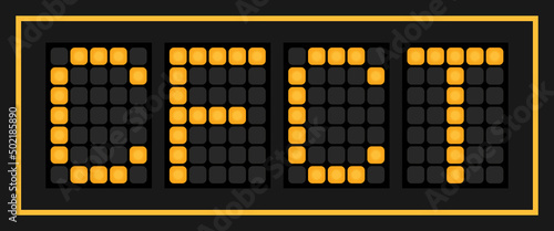 Orange color led banner in word CFCT (Abbreviation of Cash Flow Cycle Time) on black background