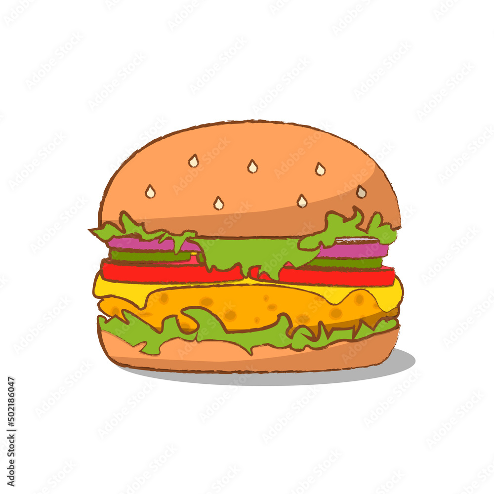 simple chicken Burger icon. Vector Fast food illustration flat icon juicy delicious hamburger isolated on white background. simple chicken Burger icon. Vector Fast food illustration flat icon juicy delicious hamburger isolated on white background.