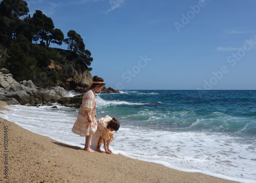 children on beach