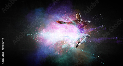 Modern female dancer in action