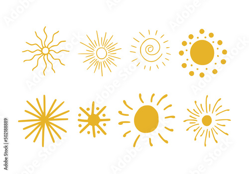 sun illustration isolated on white background