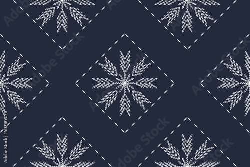 Abstract mandala flower art. Geometric ethnic seamless pattern traditional. Design for background, wallpaper, vector illustration, fabric, clothing, carpet, textile, batik, embroidery.