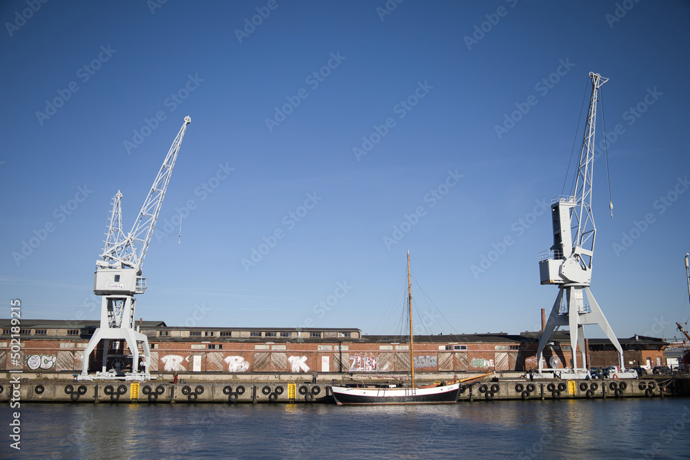 Kräne am Lübecker Hafen Kräne am Lübecker Hafen