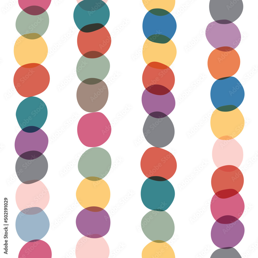 Colorful circles. Abstract vector seamless pattern.
