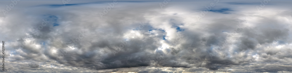 blue sky with dark beautiful clouds before storm in seamless hdri panorama 360 degrees angle view with zenith for use in 3d graphics or game development as sky dome or edit drone shot blue sky with dark beautiful clouds before storm in seamless hdri panorama 360 degrees angle view with zenith for use in 3d graphics or game development as sky dome or edit drone shot