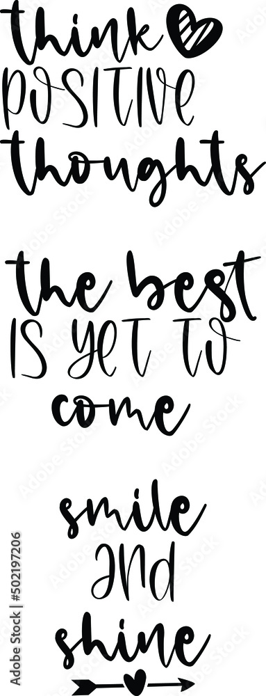 Positive Quotes Vector Illustration Bundle vol 1 Positive Quotes Vector Illustration Bundle vol 1