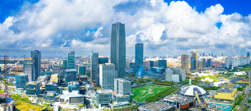 Canvas Print West Bank Business District, Shanghai, China