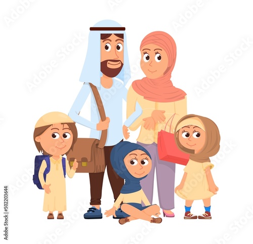 Canvas Print Arabic family