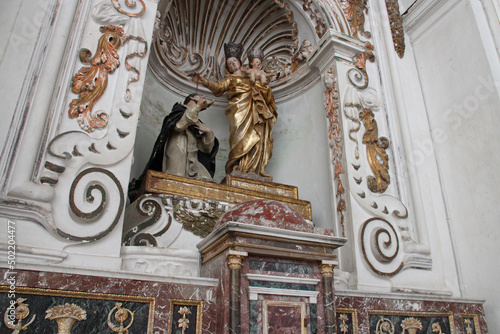 baroque church of the monastery santo spirito in agrigento in sicily (italy)