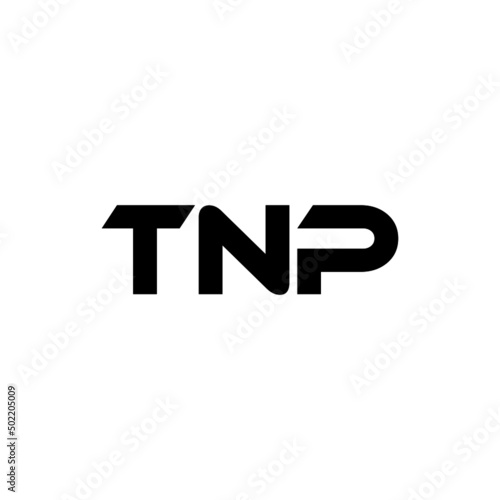 Fototapeta Naklejka Na Ścianę i Meble -  TNP letter logo design with white background in illustrator, vector logo modern alphabet font overlap style. calligraphy designs for logo, Poster, Invitation, etc.	