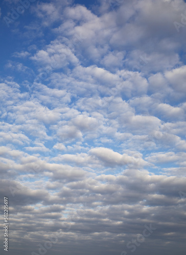 Beautiful sky with bright clouds for background