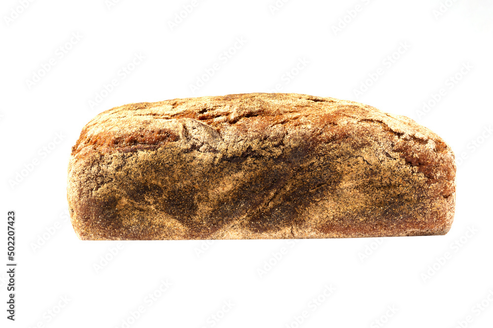Freshly baked bread isolated on a white background
