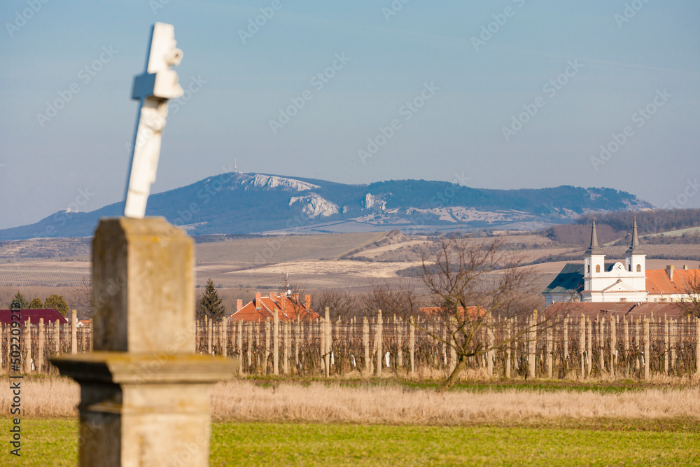 Obraz premium Church in Wullersdorf, Hollabrunn district, Lower Austria, Austria