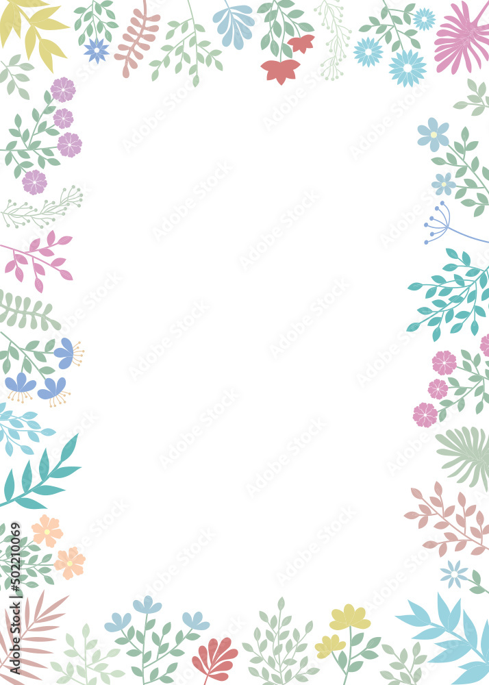 empty floral background, vector
