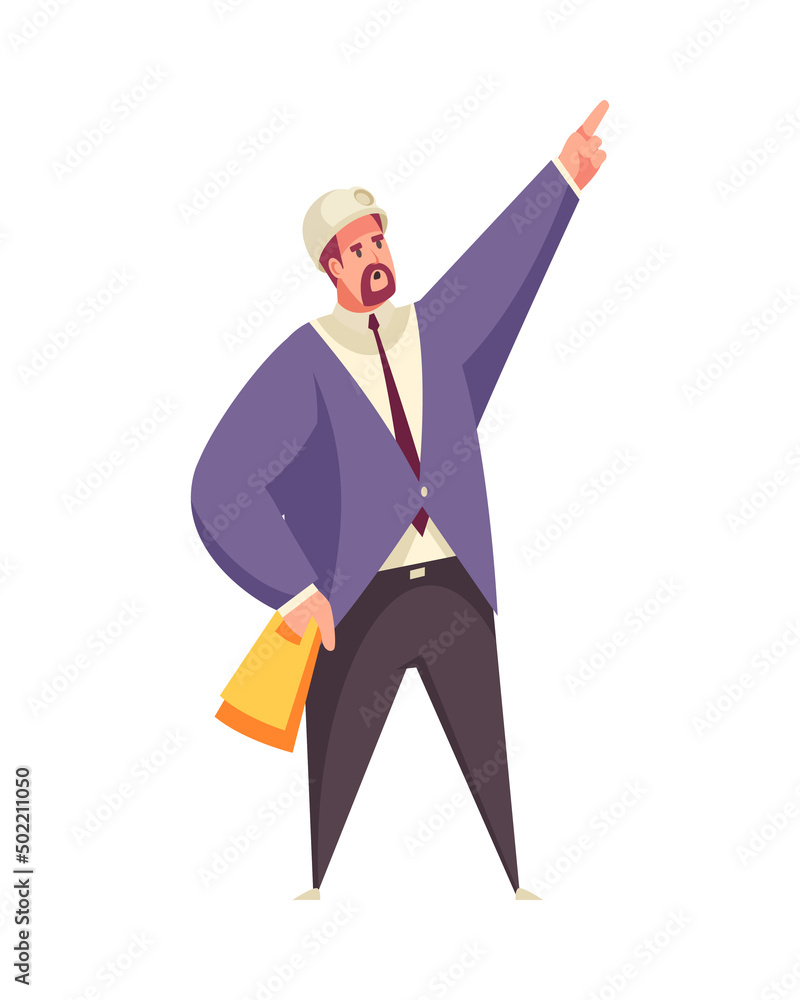 Construction Engineer Flat Composition