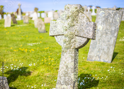 Cementry in Crantock in Cornwall, UK photo